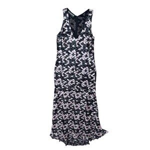 Silvia Tcherassi soft pink black sequin dress size L